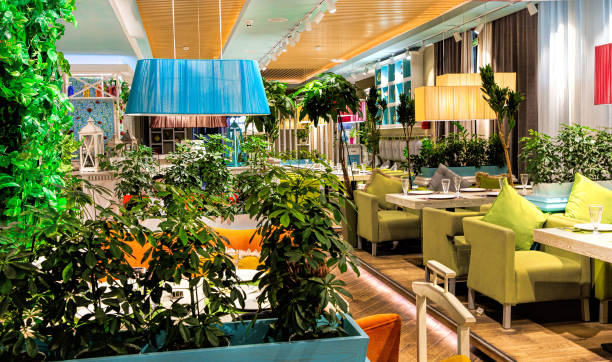 Designing Lush Dining Spaces: Artificial Trees in Modern Restaurant ...
